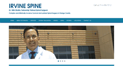 Desktop Screenshot of irvinespine.com